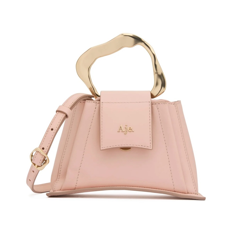 Aje Pink Mini Tote with Gold Handle